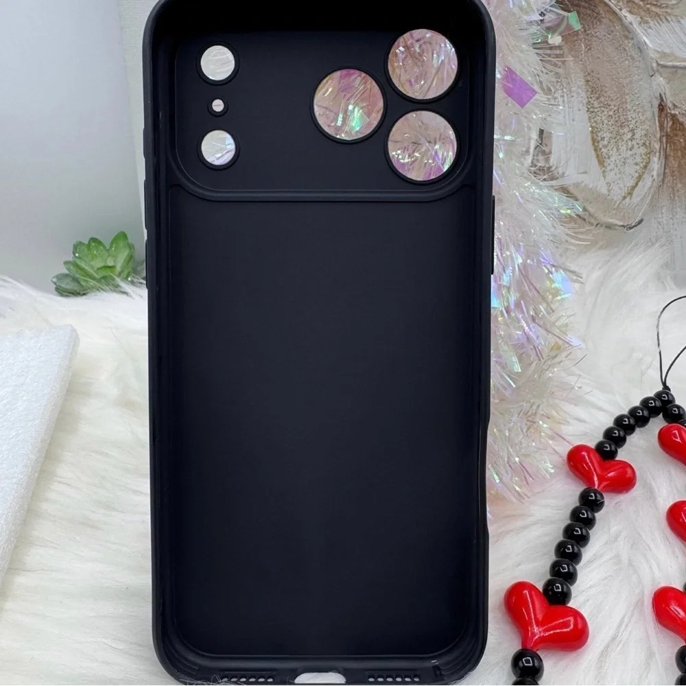 Betty Boop iPhone 17 Pro Case with Phone lanyard, Black & Red Theme
